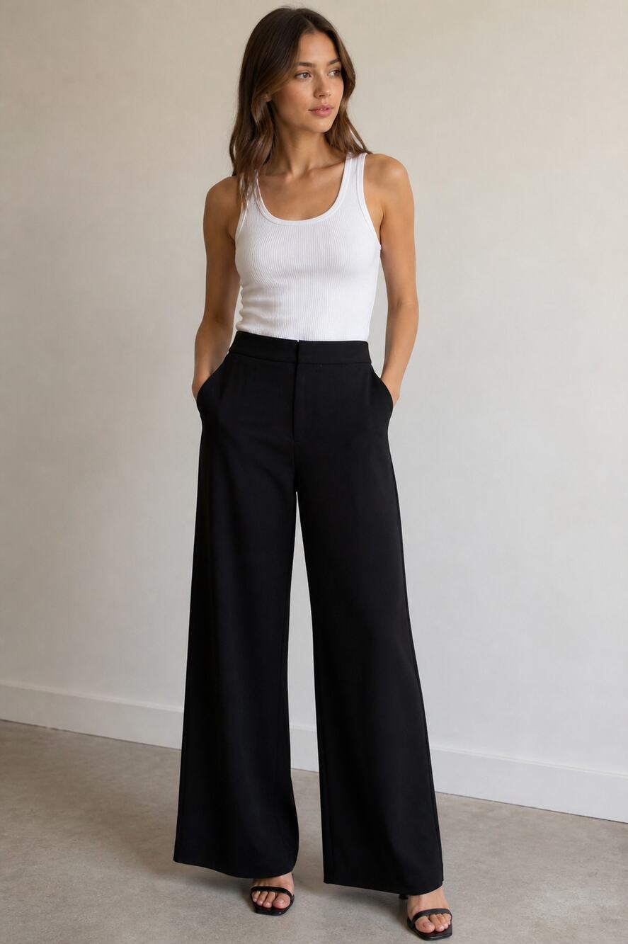 Banana Republic Women's Black Wide Leg Dress Pants Size 12S